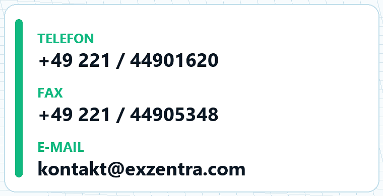 Kontaktdaten von eXzentra